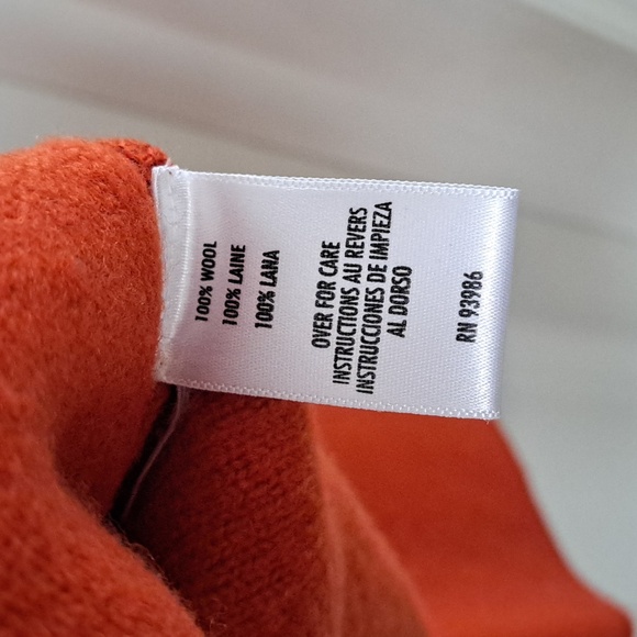 100% Wool Petite Sophisticate Classic Orange Jacket Coat Button Front Pockets - Picture 5 of 12